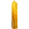 Obelisc cristal Fluorit Galben cu granit, turn decor 12-14 cm, 80g
