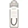 Set bratara Hematit cu felicitare personalizata, piatra protectie 6 mm, femei barbati elastica negru