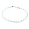 Bratara cuart opal, piatra pentru inlaturarea inhibitiilor, cca 47 pietricele mici 4 mm alb-albastru