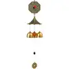 Clopoței de vânt din metal cu 2 pa kua, simbol Yin-Yang și Dragon, pagoda, 3 clopotei decorațiune elegantă pentru balcon sau grădină, cu sunet plăcut și relaxant, 45 cm