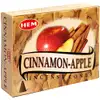 Conuri parfumate Mar si Scortisoara, gama HEM profesional Cinnamon Apple, suport metalic inclus, 10 conuri aromaterapie, aroma fructată și condimentată