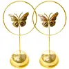 Decorațiune de birou cu fluture, aurie metalică, 33 cm