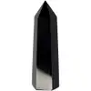 Obelisc cristal Obsidian, absoarbe energiile negative, turn decor, negru 8 - 12 cm, 60g