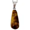 Pandantiv Ochi de Tigru, piatra câștigurilor și  dorințelor, cristal natural în formă de picătură maro, 30 cm