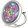 Oglindă de buzunar cu Mandala, dublă multicolor, 7 cm