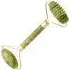 Rola jad pentru masaj facial si corporal, 2 role neteda si zimtata, 145 mm verde