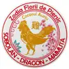 Sticker Cocos Auriu, floarea de dragoste pentru Sobolan, Dragon si Maimuta, 5 cm