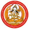 Sticker Victorie Manjushri Buddha pentru succes la examene și carieră, autocolant roșu 5 cm