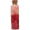 Pietre semipretioase Coral si Cuart Roz, piatra protectie dragoste, sticla cilindrica decor 40g