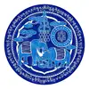 Sticker Elefant și Rinocer albaștri