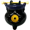 Vas aromaterapie Moneda norocoasa, pentru ulei și lumânare, ceramică negru sau maro