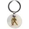Zodia Vărsător breloc chei, pandantiv sidef alb personalizat cu semn zodiacal, 30 mm