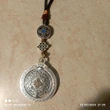 Amuleta 8 simboluri norocoase tibetane Ashtamangala, multiplicarea norocului, se roteste, metal premium argintiu snur