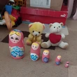 Matrioska, papusi rusesti pentru prosperitate, nunațe roșu roz11 cm