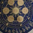 Sticker forta vietii 7 chackre, amuleta feng shui pentru sporirea fortei interioare si cresterea potentialului, albastru