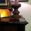 Placă Tai Sui, obiect feng shui de protecție împotriva energiilor negative și necazurilor lemn roșu 21cm