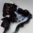 Fântână Pești, suport de aromaterapie cu 2 conuri backflow, ceramică 7.5 cm negru
