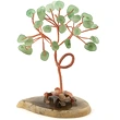 Copac Aventurin, piatra norocului, suport geoda plata agat natural, 10 cm