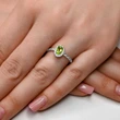 Inel piatra Peridot, piatra energiei, argint 925 ajustabil verde