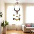Clopoței de vânt cu semiluna, bufniță sau elefanti, decor pentru fereastră, balcon sau ușă, simbol al înțelepciunii și rezistenței, ideal pentru casă, 2 modele 68 cm