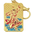 Breloc Regele Maimuță, amuletă feng shui pentru înțelepciune și stimularea intelectului, metal de calitate auriu 12 cm