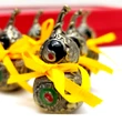 Set amulete sanatate 6 Wu Lou, tartacuta feng shui pentru protectia de boli, metal auriu in cutie 21 cm