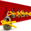 Set amulete sanatate 6 Wu Lou, tartacuta feng shui pentru protectia de boli, metal auriu in cutie 21 cm