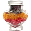 Pietre semipretioase Granat, Citrin si Coral, borcan in forma de inima, 245 g