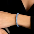 Set bratara Angelit cu felicitare personalizata, talisman impotriva necazurilor, pietre semipretioase rotunde 6 mm elastica femei barbati