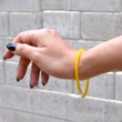 Bratara citrin, pietre semipretioase pentru creativitate si noroc la bani, cca 37 pietricele mici de 4 mm galben