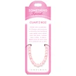 Bratara Cuart Roz pe felicitare personalizata, pietre semipretioase rotunde 6 mm, elastica