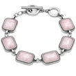 Bratara 6 pietre alb roziu