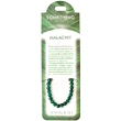 Set bratara Malachit cu felicitare personalizata, este un talisman pentru succes in afaceri, din pietre semipretioase rotunde, verde