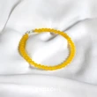 Bratara citrin, pietre semipretioase pentru creativitate si noroc la bani, cca 37 pietricele mici de 4 mm galben
