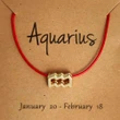 Varsator, bratari cu snur si zodii, semn zodiacal aer, bratara picior sau mana circumferinta incheietura 17-32 cm reglabila, rosu