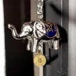 Breloc cu elefant și monede, amuletă feng shui pentru bani, metal 