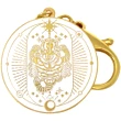 Breloc Dorje Drolo constelație, amuletă feng shui pentru protecție și energizare, metal alb 10 cm 