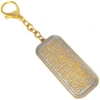 Breloc Șutra inimii, amuletă feng shui de protecție împotriva ghinionului și pierderii bogăției, metal solid auriu 13 cm
