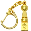 Breloc pagodă cinci elemente, amuletă feng shui de protecție de pierderi financiare și ghinion în dragoste, metal auriu 8 cm