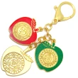 Breloc Treimea Merelor, amuletă feng shui împotriva conflictelor, metal solid multicolor 10.5 cm 
