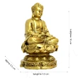 Buddha medicinei, obiect feng shui protectie de boli fizice si emotionale, statueta auriu 10 cm