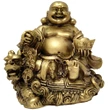 Buddha vesel al fericirii, pentru dragoste si abundenta, statueta auriu