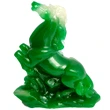 Cal jad in doua picioare, statuieta feng shui pentru reusite si victorii, verde