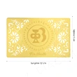 Card feng shui sanatate, amuleta cu mantre de protectie si vindecare, metal, auriu