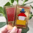 Card pagoda Feng Shui metalic, suport inclus