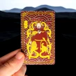 Card amuleta Tai Sui 2025, împotriva energiilor negative, polimer 8 cm cu suport