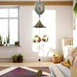 Clopoței de vânt din metal cu 2 pa kua, simbol Yin-Yang și Dragon, pagoda, 3 clopotei decorațiune elegantă pentru balcon sau grădină, cu sunet plăcut și relaxant, 45 cm