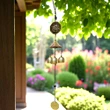 Clopoței de vânt din metal cu 2 pa kua, simbol Yin-Yang și Dragon, pagoda, 3 clopotei decorațiune elegantă pentru balcon sau grădină, cu sunet plăcut și relaxant, 45 cm