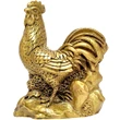Cocos feng shui pe munte de aur, remediu pentru castiguri si inlaturare energii negative, statueta auriu, 9,5cm