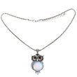 Pandantiv Cuart Opal bufnita, lantisor tennis, piatra 3.5 cm